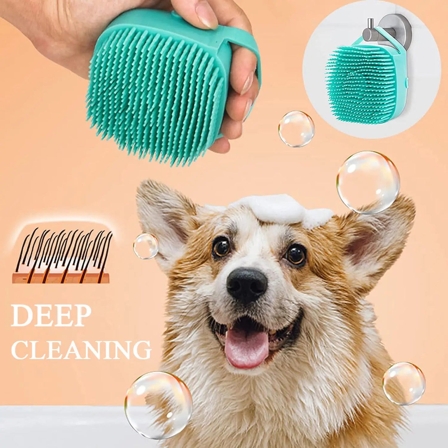 Bathroom Puppy Big Dog Cat Bath Massage Gloves Brush Soft Safety Silicone Pet Accessories for Dogs Cats Tools Mascotas Products - DOG'S UNCLE