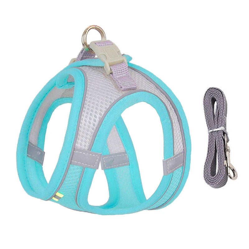 Dog Harness Leash Set for Small Dogs Adjustable Puppy Cat Harness Vest French Bulldog Chihuahua Pug Outdoor Walking Lead Leash - DOG'S UNCLE